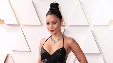 vanessa-hudgens-stuns-in-low-cut-black-sequin-gown-on-oscars-red-carpet:-photos
