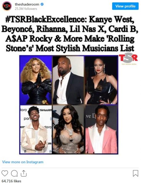 Kanye West, Beyoncé, Rihanna, Lil Nas X, Cardi B, A$ap Rocky & More Make ‘rolling Stone’s’ Most Stylish Musicians List