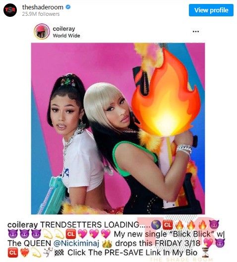 Nicki Minaj Addresses Previously Pulling Her Verse From Coi Leray’s Song ‘blick Blick’