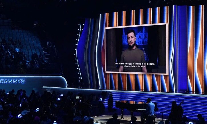 Zelenskyy Addresses Grammys In Video Message