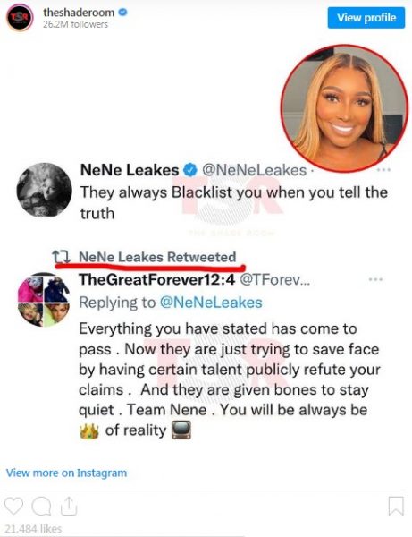 Nene Leakes Takes To Social Media With New Claims Of Blacklisting & Harassment Seemingly Aimed At Bravo And Kandi Burruss