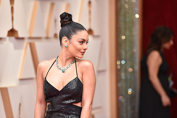Vanessa Hudgens Shines in a Low-Cut Black Sequin Gown on the Oscars...